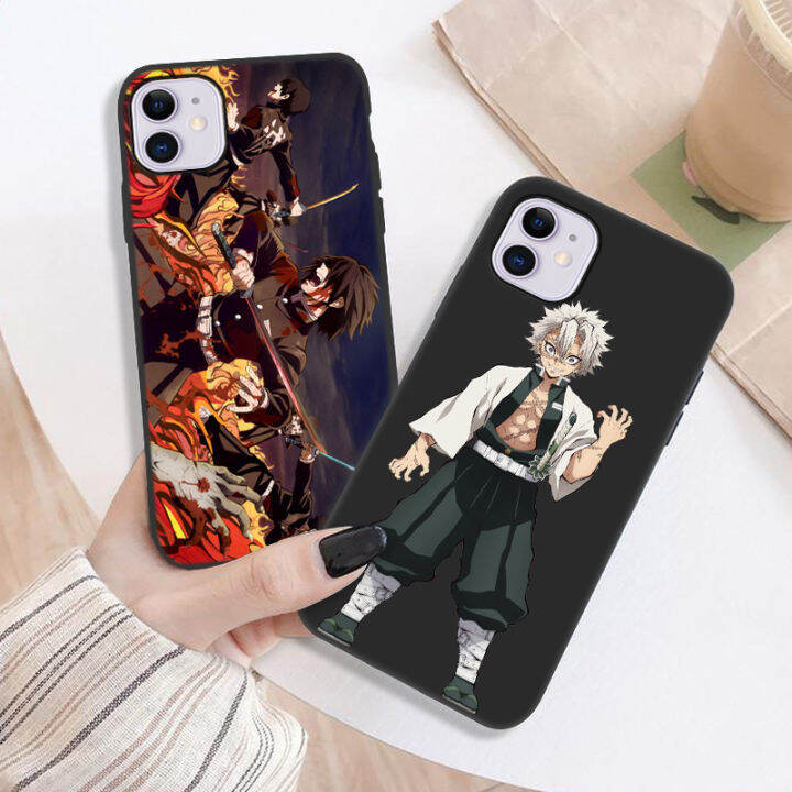 taoyunxi-ญี่ปุ่น-anime-demon-slayer-กรณีเคสโทรศัพท์-iphone-สำหรับ-iphone-12-11-pro-max-12-mini-6-6s-7-8-plus-se-2020-x-xr-xs-max-ครอบคลุมซิลิโคนสีดำเคสใส่โทรศัพท์นุ่มกรณี