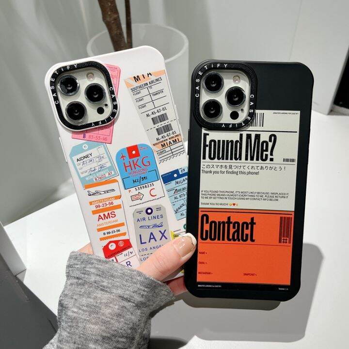 Lost and Found CASETIFY boarding pass For iPhone 15 14 Plus 11 12 13 X