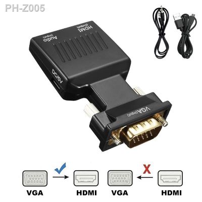 ♨❧ VGA Male to HDMI-compatible Female Converter with Audio Cables 480P/720P/1080P for PS3/4 HDTV Monitor Projector PC Laptop TV-Box