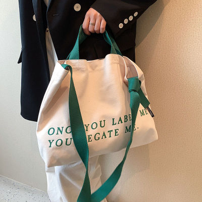 Womens Canvas Bag 2023 New Street Fashion Simple Hand Bag Large Capacity Shoulder Bag 2023
