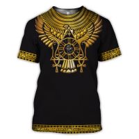 2023 NEWSummer Eye Hipster อียิปต์ God Of Horus 2023เสื้อยืดผู้ชาย3D พิมพ์ Harajuku Casual Unisex เสื้อแขนสั้น