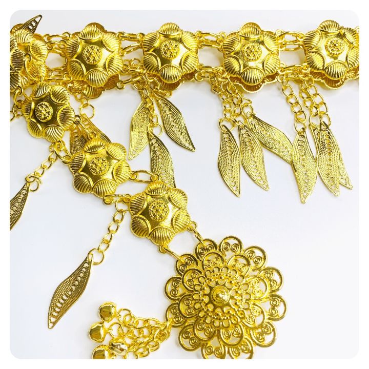 vintage-jewelryเครื่องประดับไทย-ชุดไทย-เข็มขัดผู้หญิงลายดอกไม้-จี้เข็มขัด-เข็มขัดวินเทจ-เข็มขัดสีทอง-เข็มขัดเงิน