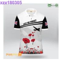 UK Veteran Remembrance ‘Lest We Forget’ 3D Polo shirt