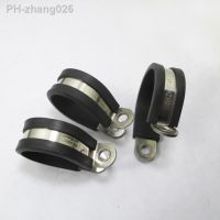 Free Shipping 2PcsLot 304 Stainless Steel Rubber Lined P Clips Cable Mounting Hose Pipe Clamp Mikalor