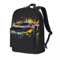 ❆♘❍  Luxury Car Student Grafitti Psychadelic Large Backpacks Polyester School Camping Custom Rucksack