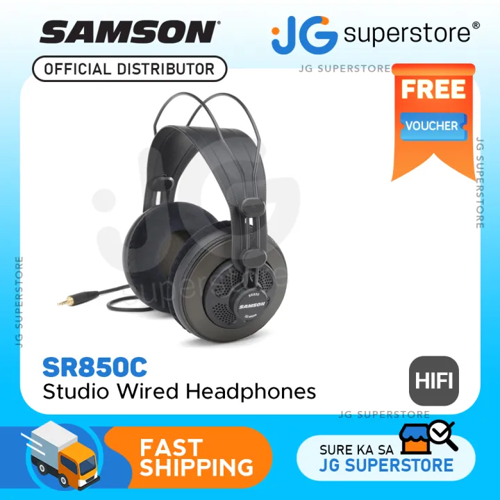 Samson SR850 Studio Wired Over-The-Ear Headphones with High Resolution  Audio features (Available in Single or Pair) for Professional Recording and  Hi-fi Monitoring | JG Superstore | Lazada PH