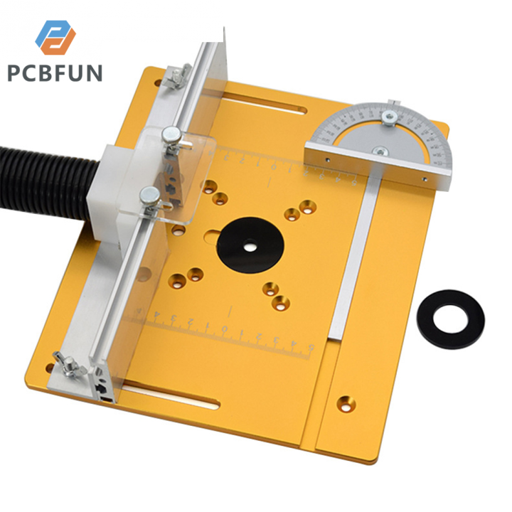pcbfun-เราเตอร์โต๊ะอลูมิเนียมแทรกเครื่องตัดแต่งเราเตอร์ไม้เราเตอร์แผ่นเราเตอร์แบบตั้งโต๊ะตัดแต่ง