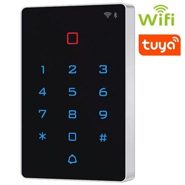 T12 WIFI Tuya ล็อคประตูอัจฉริยะการควบคุมการเข้าถึงประตูกันน้ำ125KHZ EM ปุ่มกดแบบสแตนด์อโลน RFID Card Door Entry Access Controller