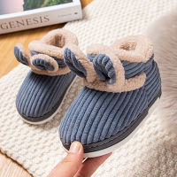 Winter Children Girls Cartoon Rabbit Indoor Home Slippers Thick Fur Warm Shoes Boys Kids Casual Footwear Baby Cotton Slippers