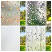 Pattern Window Film Privacy Protection Static Cling Adhesive for Stained Glass Stickers