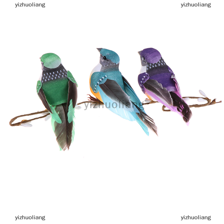yizhuoliang-มินิปลอมนกเทียมขนนกโฟมนกนกเขาตกแต่งตกแต่งสถานที่เครื่องประดับ