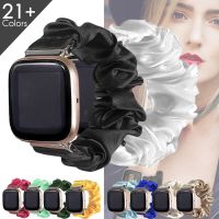 【lz】❀  Banda de tecido elástico para Fitbit Versa 2 Versa2 Versa Lite tecido macio borracha Sport Strap substituição Scrunchie Band