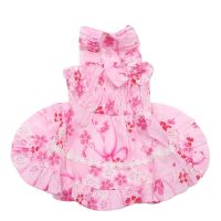 Princess Dog Cat Dress Floral Design Pet Puppy Skirt Spring/Summer Clothes Outfit Dresses