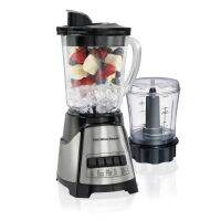 12 Function Blender and Chopper with Mess-Free 40oz Glass Jar 700W Black and Stainless 58149