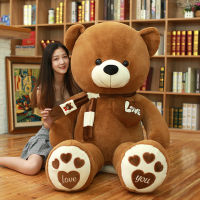 （HOT) ผ้าพันคอตุ๊กตาหมีตุ๊กตาหมีตุ๊กตาหมีแพนด้าหมอนกอดนอนสำหรับเด็กผู้หญิงของเล่นตุ๊กตาน่ารักไซส์ใหญ่
