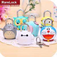 Cartoon Colour Brass Padlock with 2 Keys for Drawer Door Jewelry Box Bags Lock DIY Furniture Hardware a