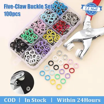 Snap Button Kit With Hand Pressure Pliers 50pcs Snaps , Metal