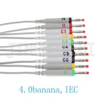 ใช้สายตะกั่ว Bosch/hellige/siemn/cambridge ECG EKG 10กับ3.สาย0DIN/4.0กล้วย /Snap/คลิป/สัตว์แพทย์ตัวหนีบปากจระเข้ลวดตะกั่ว