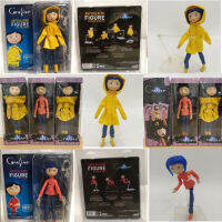 NECA Figura Coraline Boneca A Porta Secreta Coraline Y La Puerta Secreta เสื้อกันฝน Listrado Camisa Brinquedo Figura De Ação Modelo Brinquedos Decoração