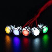 12/16/19MM Ball Head Waterproof LED Metal Indicator Light 3V 5V12V 24V 220V Pilot Lamp LED With Wire