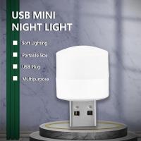 Mini Night Light USB Portable Led Night Light USB Charging LED Lamp Small Round Power Bank Charging For Corridor Home Bathroom