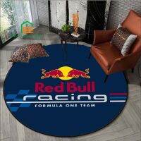 【PPQ Home Life Museum】 3D การพิมพ์ Flannel Red Bull พรมปูพื้นทรงกลมสำหรับห้องนอนพรมกันลื่นสำหรับห้องนั่งเล่นเสื่อห้องครัวสำหรับพื้น5ขนาด