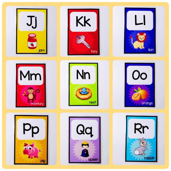 Alphabet Laminated Flash Cards with Picture | Lazada PH