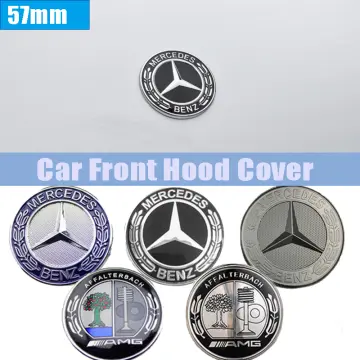 57mm For BRABUS Hood B Emblem Logo Insignia Badge Sticker For Mercedes Benz  W124 W140 W163 W202 W203 W204 W205 W210 W211 GLA CLA