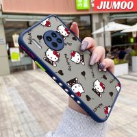 เคส JIUMOO สำหรับ Huawei Mate 30 Pro Mate 30 Lite เคสการ์ตูนน่ารักลายเฮลโลคิตตี้บางขอบสี่เหลี่ยมด้านข้างดีไซน์ใหม่กันกระแทกมีน้ำค้างแข็งโปร่งใสแข็งเคสมือถือปลอกซิลิโคนคลุมทั้งหมดเคสป้องกันกล้องกรอบนิ่ม