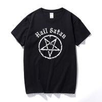 Hail Satan Tshirt Pentagram Rock Goth Unholy Satanic Punk Emo Alternative Streetwear Tee Homme