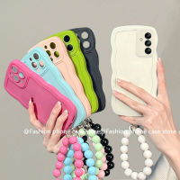 Phone Case เคส Samsung Galaxy A14 A13 A33 A53 A73 M23 LTE 4G 5G เคสสีทึบลายคลื่นขนาดใหญ่แบบเรียบง่าย Samsung A72 A52s A52 A23 A22 A51 A42 A71 4G 5G ฝาครอบแบบนิ่มที่เป็นซิลิโคนเหลวคุณภาพสูงพร้อมสร้อยข้อมือแยกได้2023