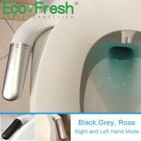 Ecofresh โถสุขภัณฑ์ห้องน้ำบางพิเศษพร้อมขั้วต่อทองเหลืองรูปตัวทีสามารถปรับแรงดันน้ำได้ด้วยตนเองสเปรย์ฉีดก้น