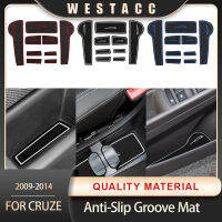 9Pcs ซิลิโคนรถ Anti-Slip ประตู Groove Mat Gate Slot Pad Mats สำหรับ Chevrolet Cruze 2009 2010 2011 2012 2013 2014อุปกรณ์เสริม