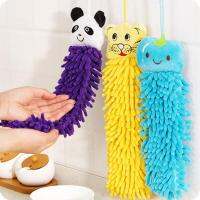 1PC Animal Shaped Towel Family Chenille Fruit Head Design Wall Hanging Washing Drying Hand Towel Knitting  Crochet