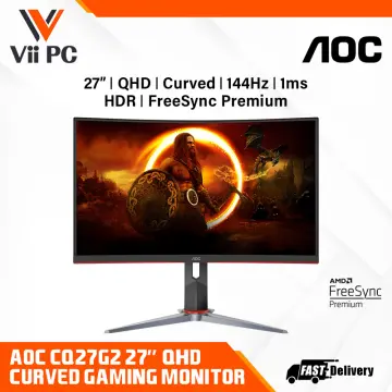 AOC 27in QHD 2K 165Hz FreeSync Premium Curved Gaming Monitor