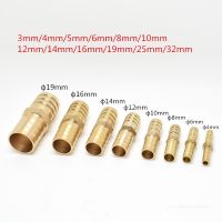 【CW】 3mm 4mm 6mm 8mm 10mm 12mm 14mm 19mm 25mm Brass Straight Hose Pipe Fitting Equal Barb Gas Copper Barbed Coupler Connector Adapter