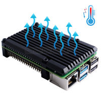 ราสเบอร์รี่ Pi เกราะกรณี Passive ระบายความร้อนฮีทซิงค์อลูมิเนียมโลหะกรณีเกราะป้องกันสำหรับราสเบอร์รี่ Pi 4B