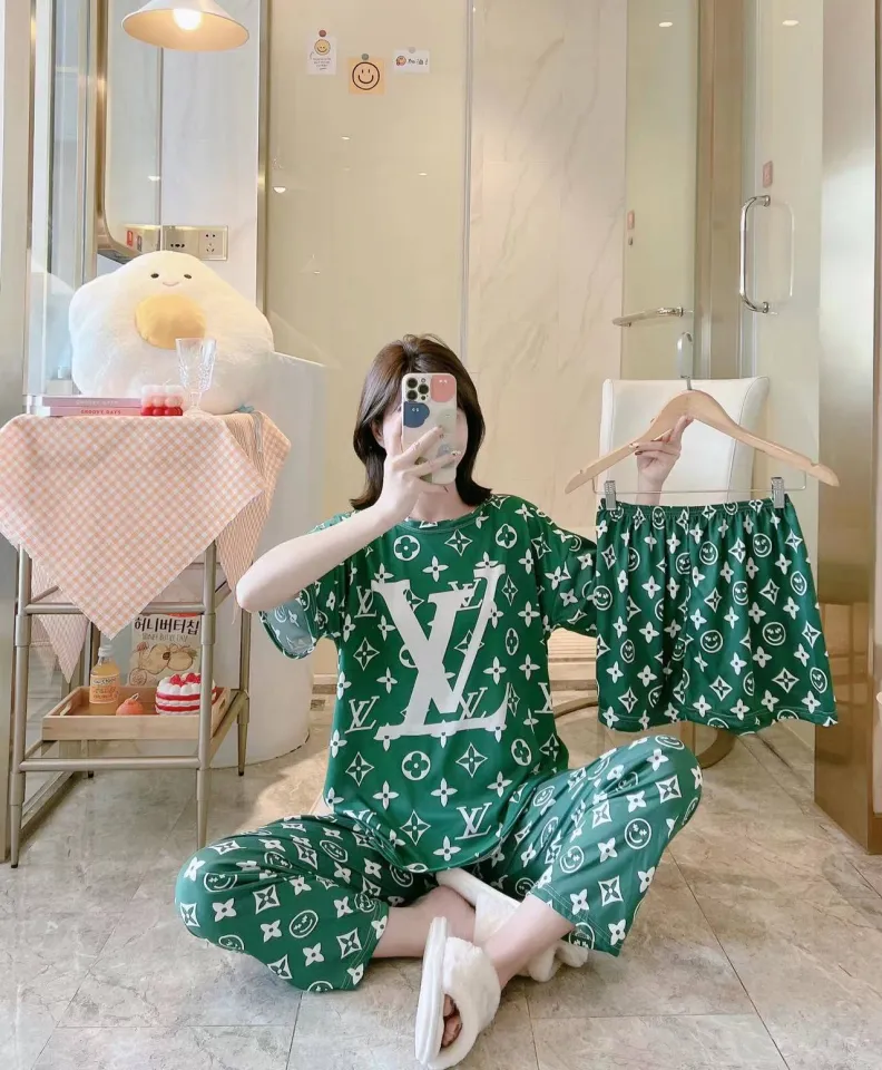 3in1 korean fashion cotton sleepwear terno pajama set for  women/nightwear/loungewear set for girl