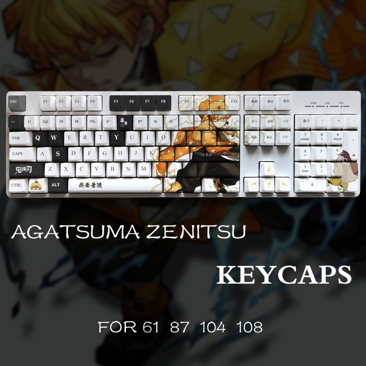 Amazon.com: PBT Anime Keycaps 108 Keys, GMKWTL / XVX Japanese Custom  Backlit Keycaps, OEM Profile Keycaps for 61/87/104/108 Cherry Gateron MX  Switches Mechanical Keyboard (Black Anime) : Electronics