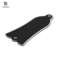 TONGBAO01 2หลุมระฆัง-รูป PVC Truss Rod COVER PLATE แผ่นเลื่อนสำหรับกีตาร์สีดำ