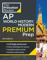 หนังสืออังกฤษใหม่ Princeton Review AP World History: Modern Premium Prep, 2024 : 6 Practice Tests + Complete Content Review + Strategies &amp; Techniques [Paperback]