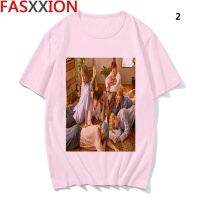 พิมพ์การ์ตูน เสื้อยืดสั้น หญิง korean BTS Cartoon print short tshirt female wild temperament aid T Hip-hop ป่า อารมณ์