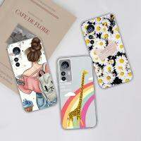 เคสสำหรับ Xiaomi 12 12 T ลายดอกเดซี่น่ารักซิลิโคน TPU นิ่มใสเพรียวบาง Xiaomi ที่ครอบสำหรับ Xiaomi 12 T Xiomi12 Xiaomi 12 T