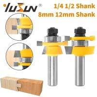 Yumun 2 Buah 15 ° Reversibel Stile Rail Assembly Chamfer Cttter Router Bit Woodworking Milling Cutter untuk Alat Kayu