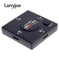 【COOL】 【Bestseller】 【Hot deal】 【HOT】 Larryjoe สวิตช์สวิตช์ HDMI HDMIv1.3 3พอร์ต Full HD 1080P Mini เครื่องขยายเสียงตัวแยกสัญญาณวิดีโอสำหรับ PS3ดีวีดี Xbox