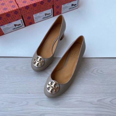 2023 new tory burch leather high heels shoes