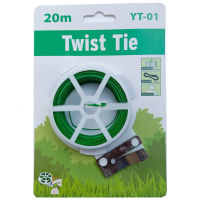 Plant Twist Tie พลาสติกเหล็กสวน Twist Tie ลวดผูกสีเขียวสำหรับ DIY Flower Fixed Plant Support