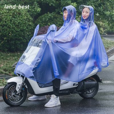 เสื้อกันฝนแฟชั่นรถจักรยานยนต์หมุดสองชิ้นถ้ำรถยนต์ไฟฟ้าปอนโชแหวนจักรยานเสื้อกันฝนฮู้ดคืน