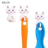 XZJJA 3PCS Creative Cartoon Cat Self Adhesive Wall Door Hooks Bathroom Kitchen Jewelry Key Organizes Decorative Hanging Hooks Picture Hangers Hooks