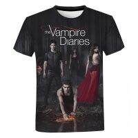 2023 Horror TV Series T-shirt The Vampire Diaries 3D Printed T-shirts Men Women Fashion Casual Oversized Tshirt Cool Tee Tops